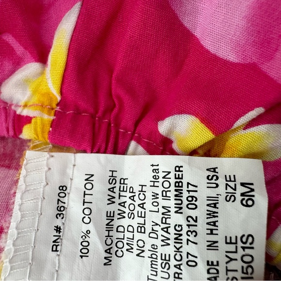 Baby bloomers shorts made in Hawaii pink white yellow floral mini shorts 🌸 - Picture 6 of 6